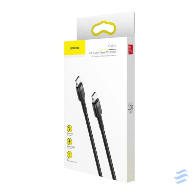 Baseus Cafule Cable USB C PD 2.0 QC 3.0 60W 1m (Black + Gray) USB C to USB C
