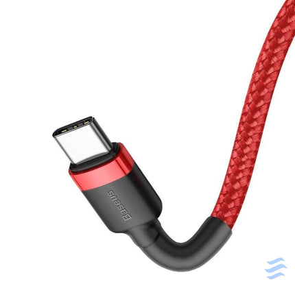 Baseus Cafule Cable USB C PD 2.0 QC 3.0 60W 1m (Red) USB C to USB C