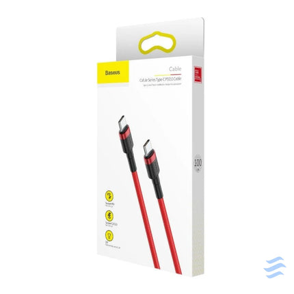 Baseus Cafule Cable USB C PD 2.0 QC 3.0 60W 1m (Red) USB C to USB C