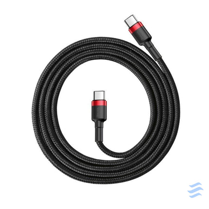 Baseus Cafule Cable USB C PD 2.0 QC 3.0 60W 2m (Black + Red) USB C to USB C