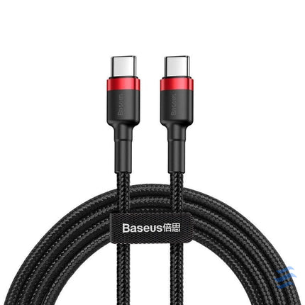 Baseus Cafule Cable USB C PD 2.0 QC 3.0 60W 2m (Black + Red) USB C to USB C
