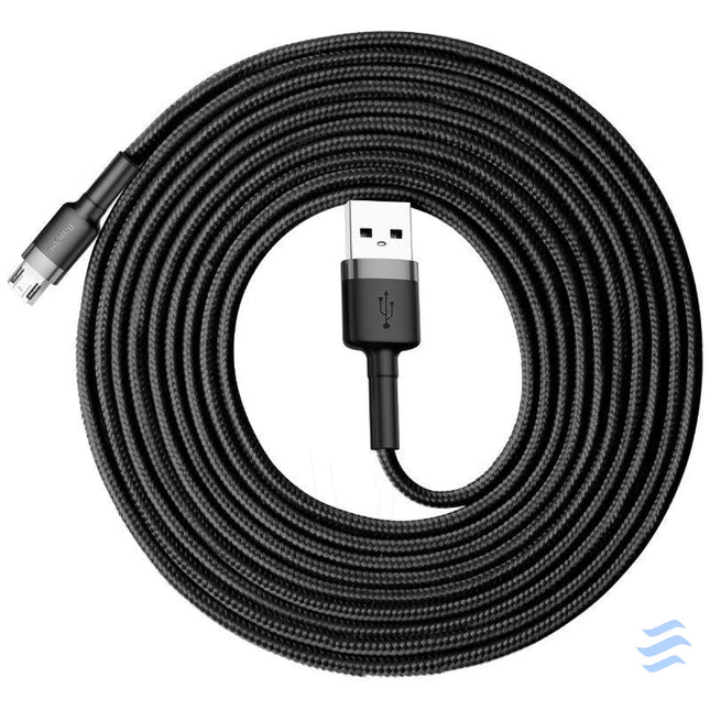 Baseus Cafule Cable USB For Micro 2A 3m Gray + Black USB to Micro USB