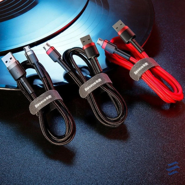 Baseus Cafule Cable USB For Micro 2A 3m Gray + Black USB to Micro USB