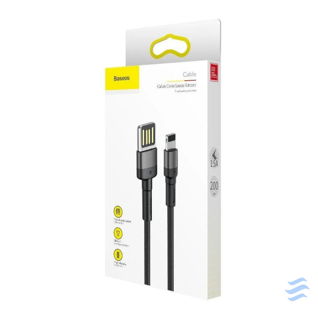 Baseus Cafule Double sided USB Lightning Cable 1.5A 2m (Gray + Black) USB to Lightning