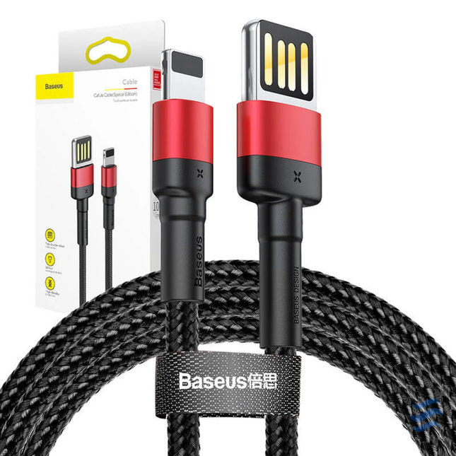 Baseus Cafule Double sided USB Lightning Cable 2,4A 1m (Black + Red) USB to Lightning