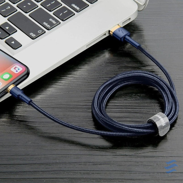 Baseus Cafule Lightning cable 1.5A 2m (Gold + Dark blue) USB to Lightning