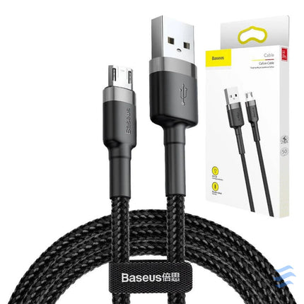 Baseus Cafule Micro USB cable 1.5A 2m (Gray + Black) USB to Micro USB