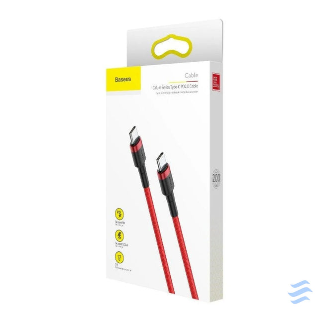 Baseus Cafule PD2.0 60W flash charging USB For Type C cable (20V 3A) 2m Red USB C to USB C