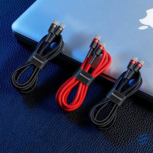 Baseus Cafule PD2.0 60W flash charging USB For Type C cable (20V 3A) 2m Red USB C to USB C