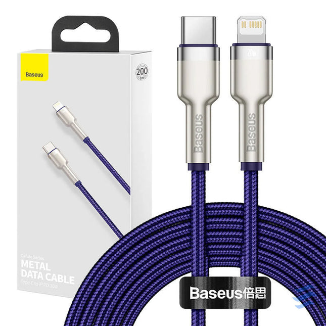 Baseus Cafule Series USB C cable for Lightning 20W 2m (purple) USB C to Lightning
