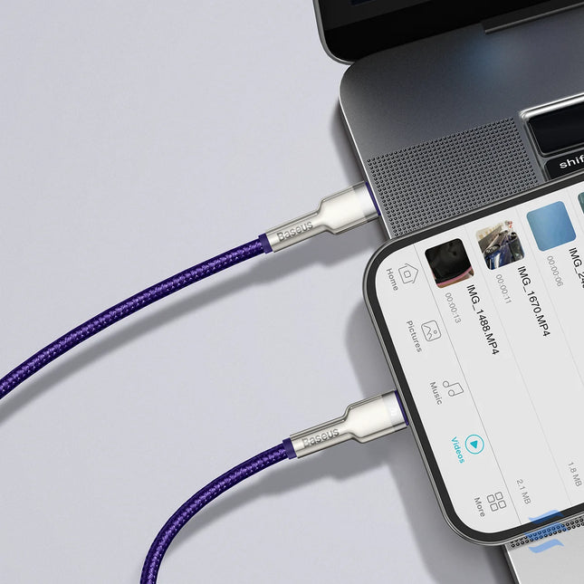 Baseus Cafule Series USB C cable for Lightning 20W 2m (purple) USB C to Lightning