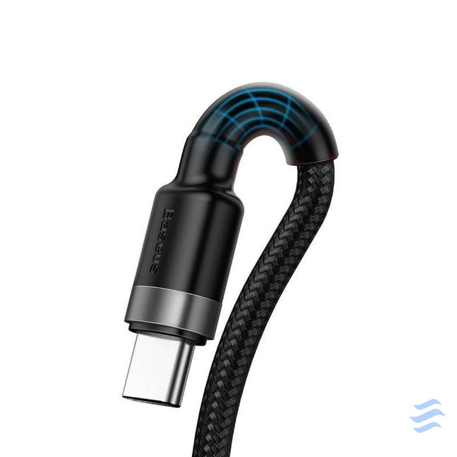 Baseus Cafule USB C Cable Huawei SuperCharge QC 3.0 5A 1m (Black + Gray) USB to USB C