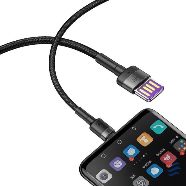 Baseus Cafule USB C Cable Huawei SuperCharge QC 3.0 5A 1m (Black + Gray) USB to USB C