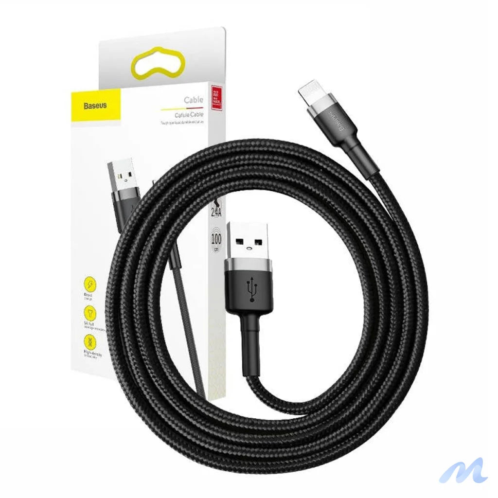 Baseus Cafule USB Lightning Cable 2.4A 0.5m (Gray+Black)