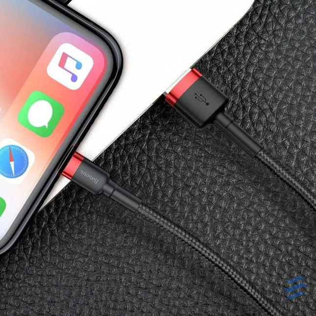 Baseus Cafule USB Lightning Cable 2,4A 0,5m (Red + Black) USB to Lightning