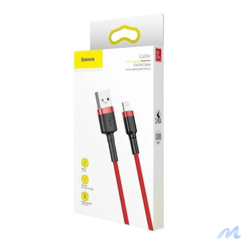 Baseus Cafule USB Lightning Cable 2,4A 0,5m (Red)