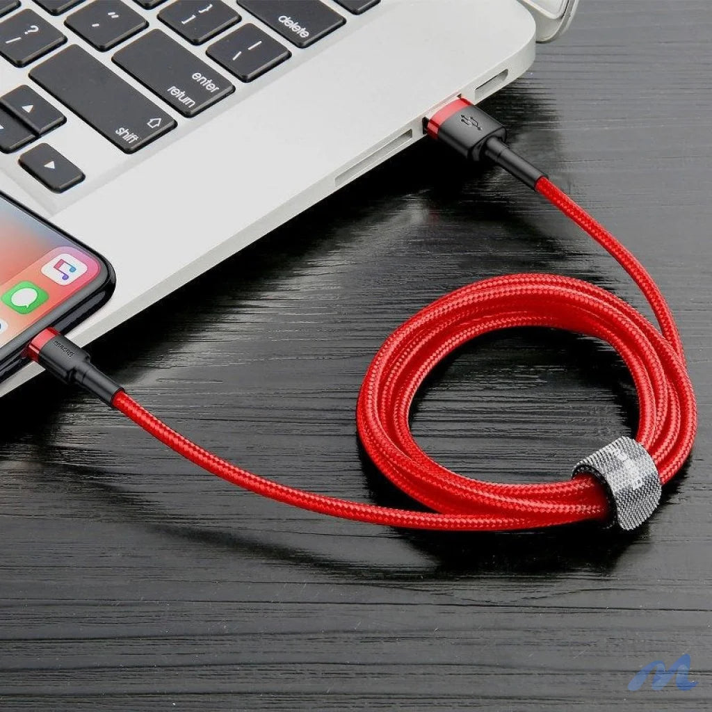 Baseus Cafule USB Lightning cable 2.4A 1m (black + red)