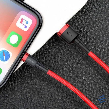 Baseus Cafule USB Lightning cable 2.4A 1m (black + red) USB to Lightning