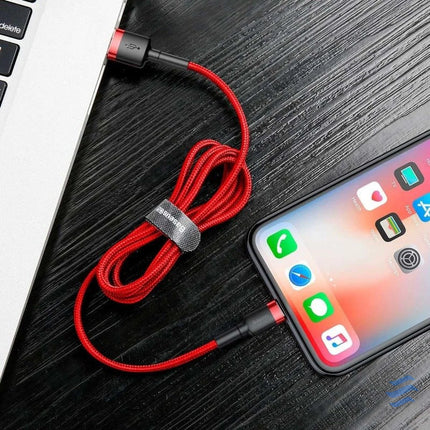 Baseus Cafule USB Lightning cable 2.4A 1m (black + red) USB to Lightning