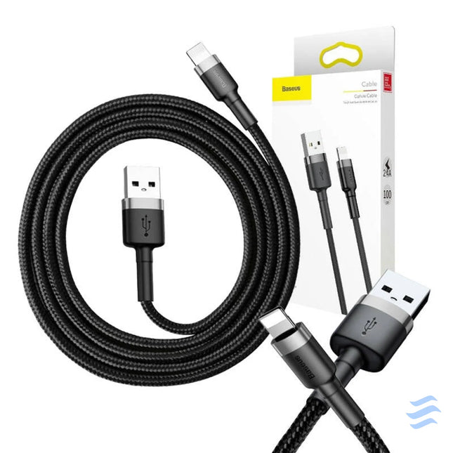 Baseus Cafule USB Lightning Cable 2,4A 1m (Gray + Black) USB to Lightning