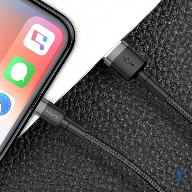 Baseus Cafule USB Lightning Cable 2,4A 1m (Gray + Black) USB to Lightning