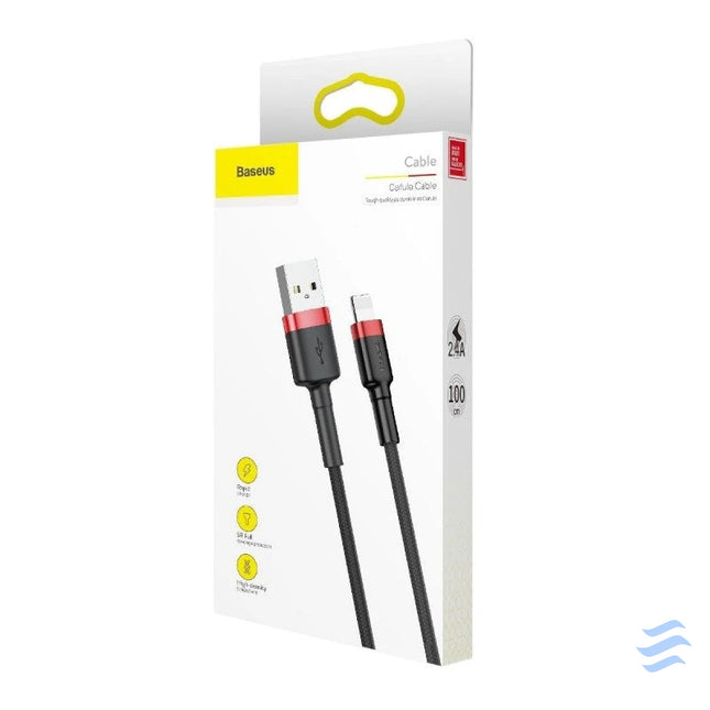Baseus Cafule USB Lightning Cable 2.4A 1m (Red + Black) USB to Lightning