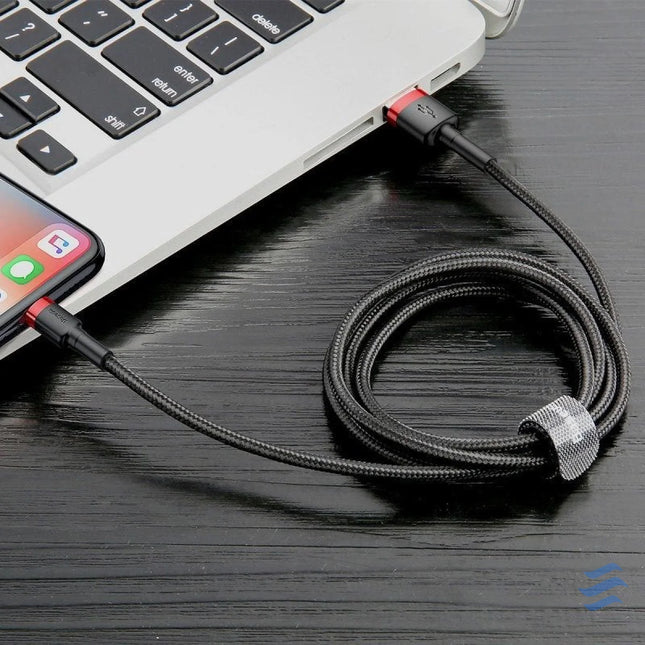 Baseus Cafule USB Lightning Cable 2.4A 1m (Red + Black) USB to Lightning