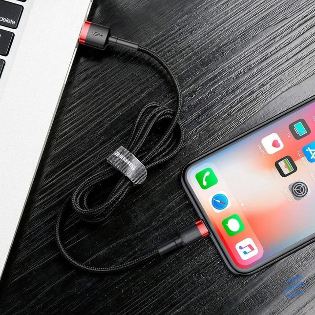 Baseus Cafule USB Lightning Cable 2.4A 1m (Red + Black) USB to Lightning