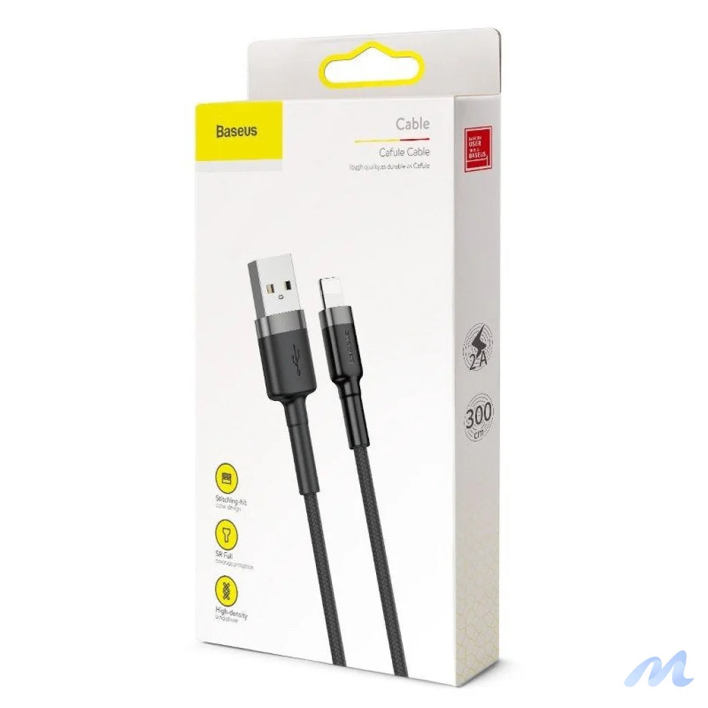 Baseus Cafule USB Lightning Cable 2A 3m (Black+Gray)