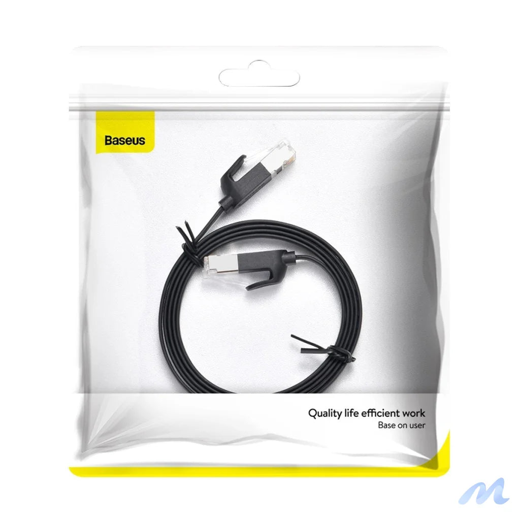 Baseus Cat 6 UTP Ethernet RJ45 Cable Flat 1m black
