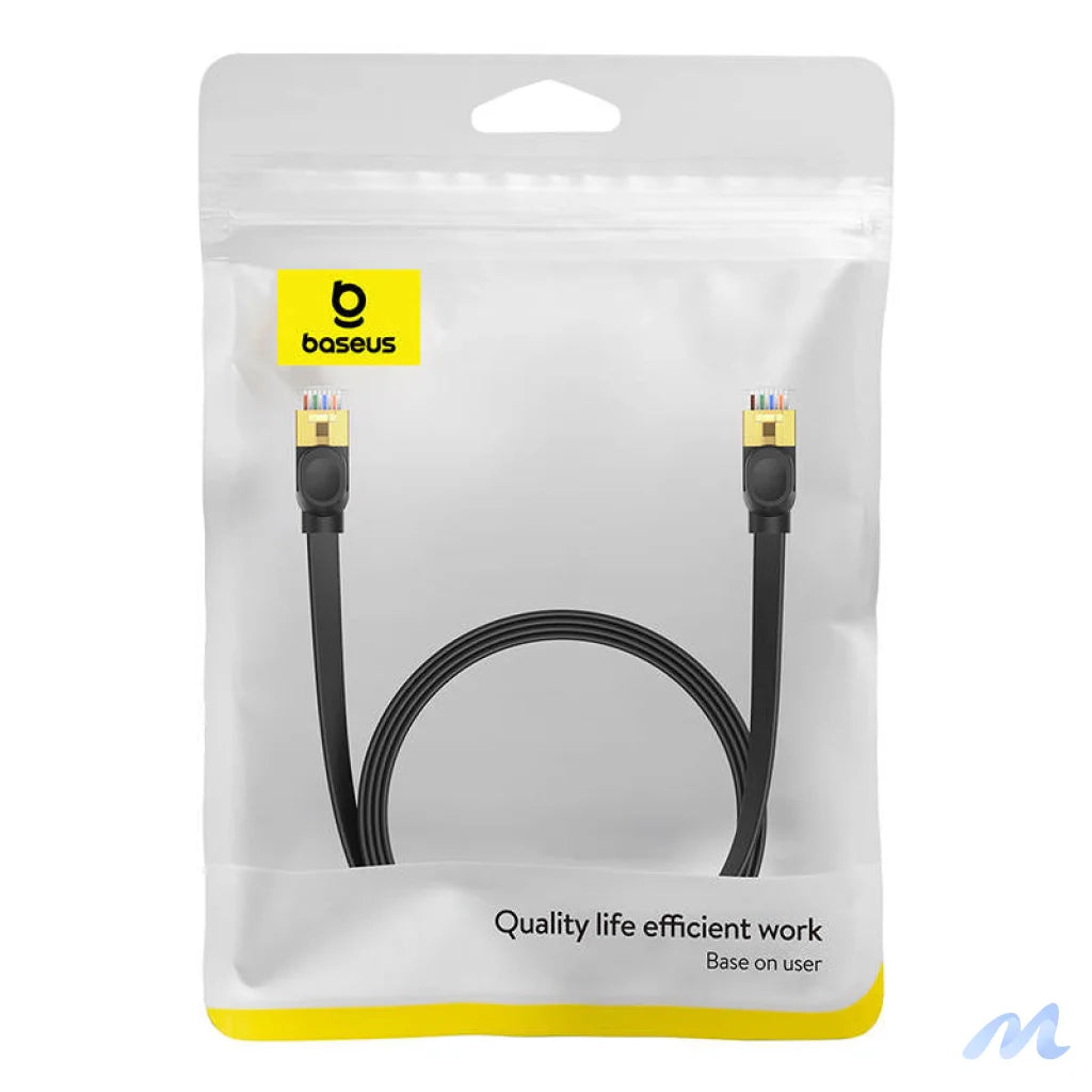 Baseus Cat 7 UTP Ethernet RJ45 Cable Flat 2 m black