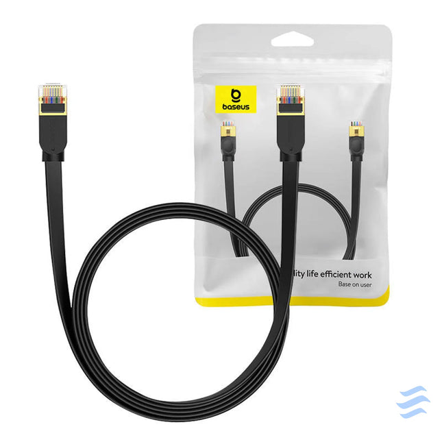 Baseus Cat 7 UTP Ethernet RJ45 Cable Flat 2 m black Network cables
