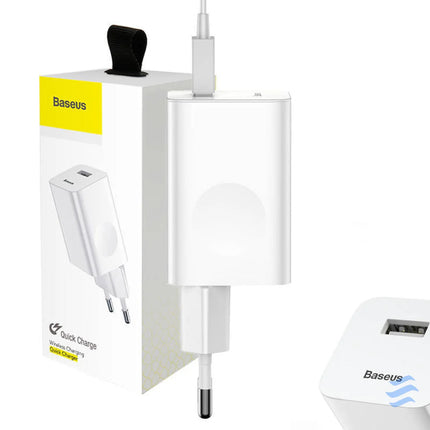 Baseus Charging Quick Charger USB 3.0 White mains chargers