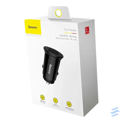 Baseus Circular 2xUSB QC3.0 5A 30W car charger (black) Car chargers
