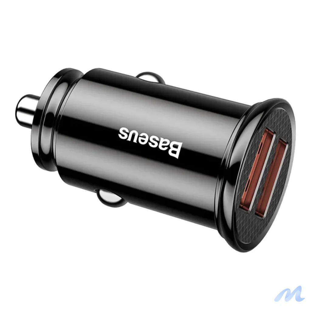 Baseus Circular 2xUSB QC3.0 5A 30W car charger (black)