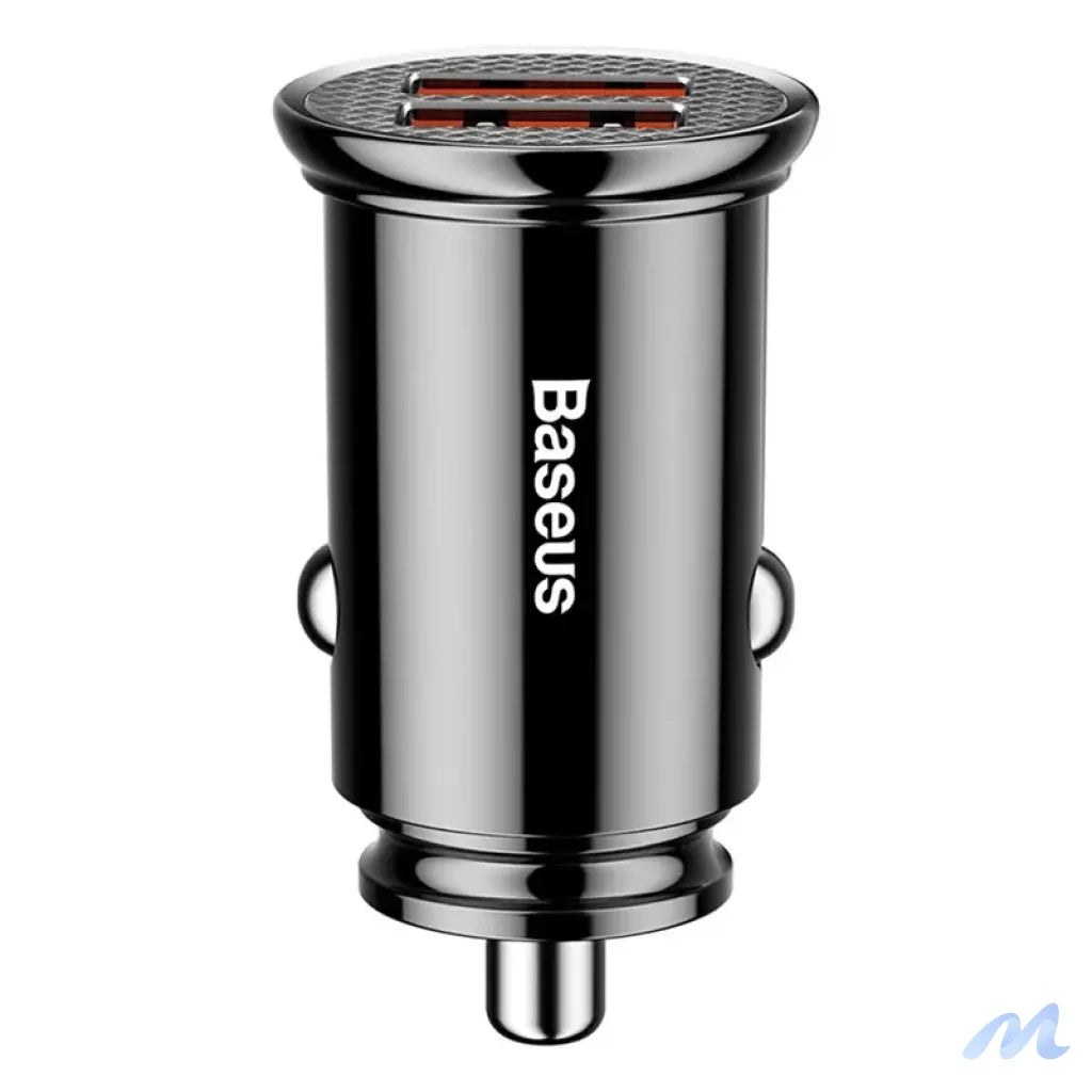 Baseus Circular 2xUSB QC3.0 5A 30W car charger (black)