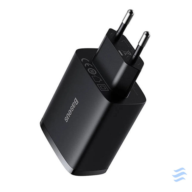 Baseus Compact Quick Charger 3x USB 17W (Black) mains chargers