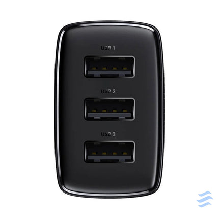 Baseus Compact Quick Charger 3x USB 17W (Black) mains chargers
