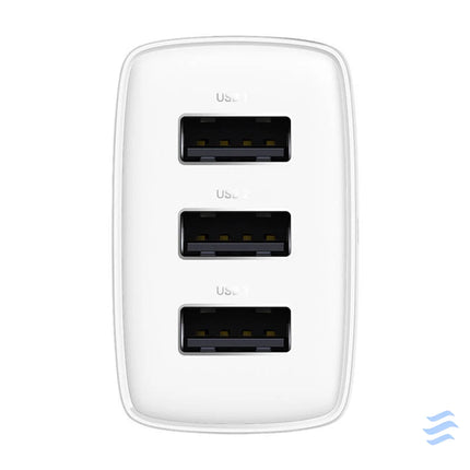 Baseus Compact Quick Charger 3x USB 17W (White) mains chargers