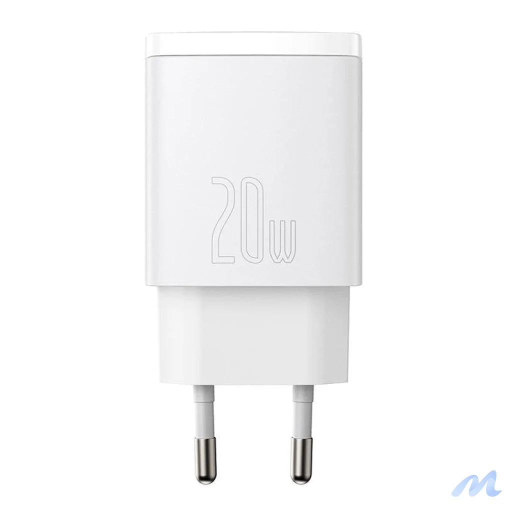 Baseus Compact Quick Charger, USB, USB-C, 20W (white)