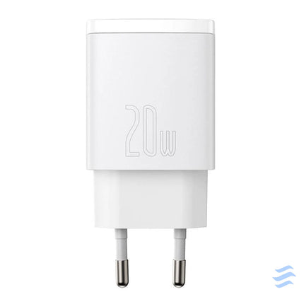 Baseus Compact Quick Charger USB USB C 20W (white) mains chargers