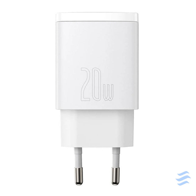Baseus Compact Quick Charger USB USB C 20W (white) mains chargers