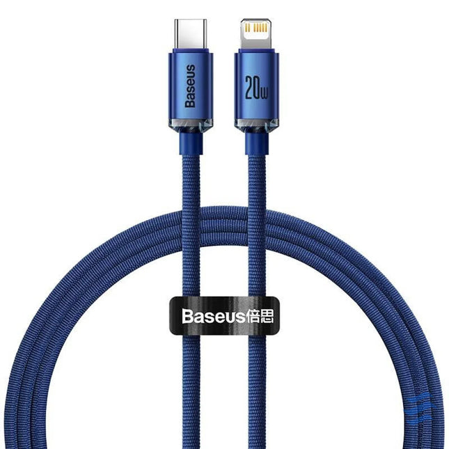 Baseus Crystal cable USB C to Lightning 20W 1.2m (blue) USB C to Lightning