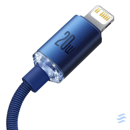 Baseus Crystal cable USB C to Lightning 20W 1.2m (blue) USB C to Lightning