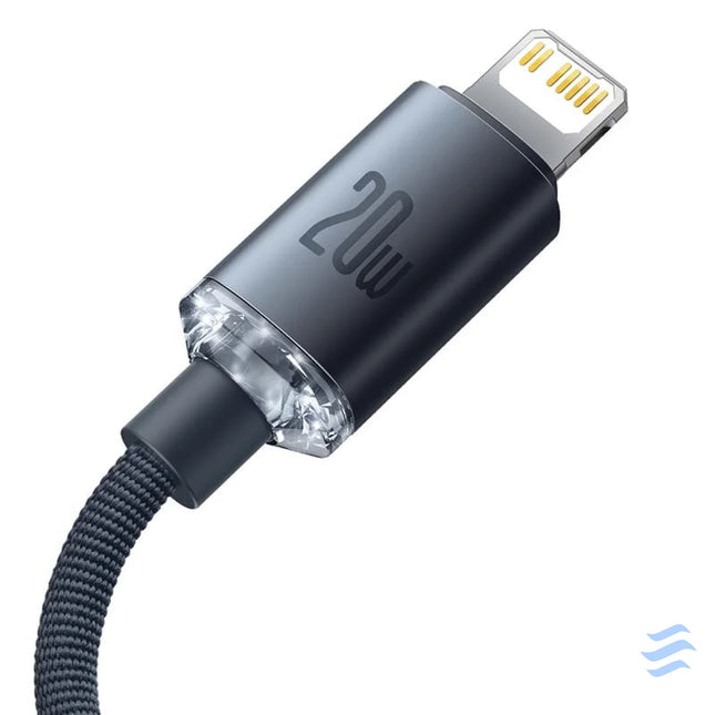 Baseus Crystal cable USB C to Lightning 20W PD 1.2m (black) USB C to Lightning