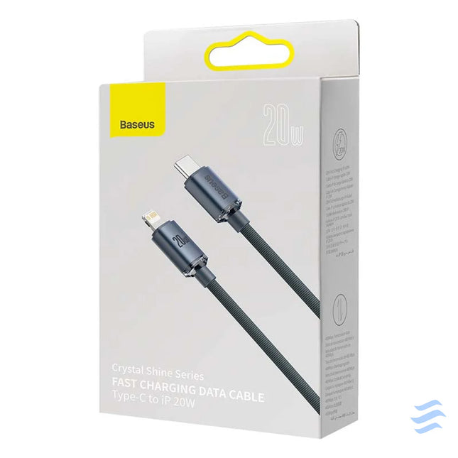 Baseus Crystal cable USB C to Lightning 20W PD 1.2m (black) USB C to Lightning