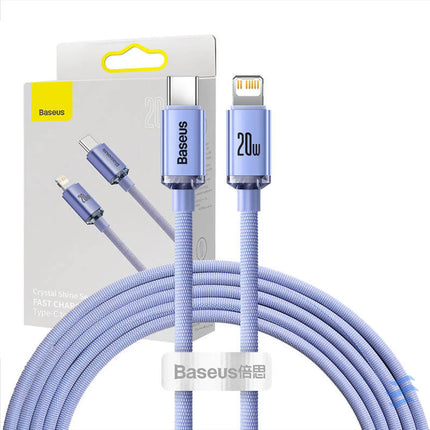 Baseus Crystal cable USB C to Lightning 20W PD 2m (violet) USB C to Lightning