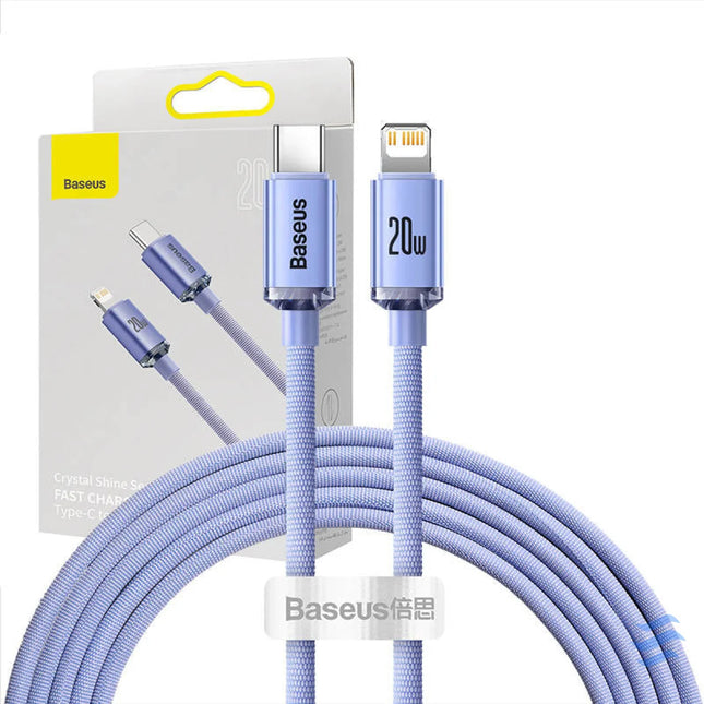 Baseus Crystal cable USB C to Lightning 20W PD 2m (violet) USB C to Lightning