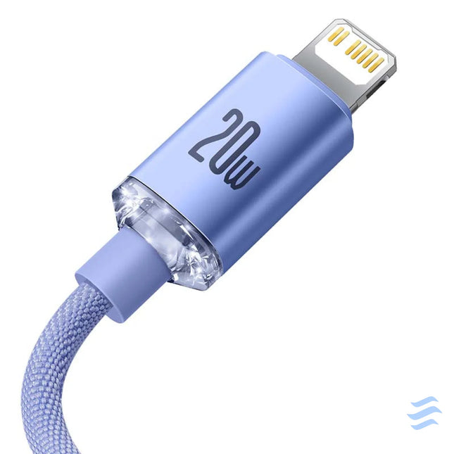 Baseus Crystal cable USB C to Lightning 20W PD 2m (violet) USB C to Lightning