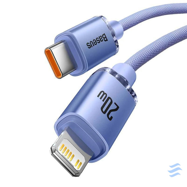 Baseus Crystal cable USB C to Lightning 20W PD 2m (violet) USB C to Lightning